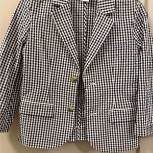 Jack and Janie Boy’s Navy and White Checkered Blazer
